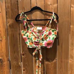 Handmade in Toronto upcycled crop top from Heavy Flow